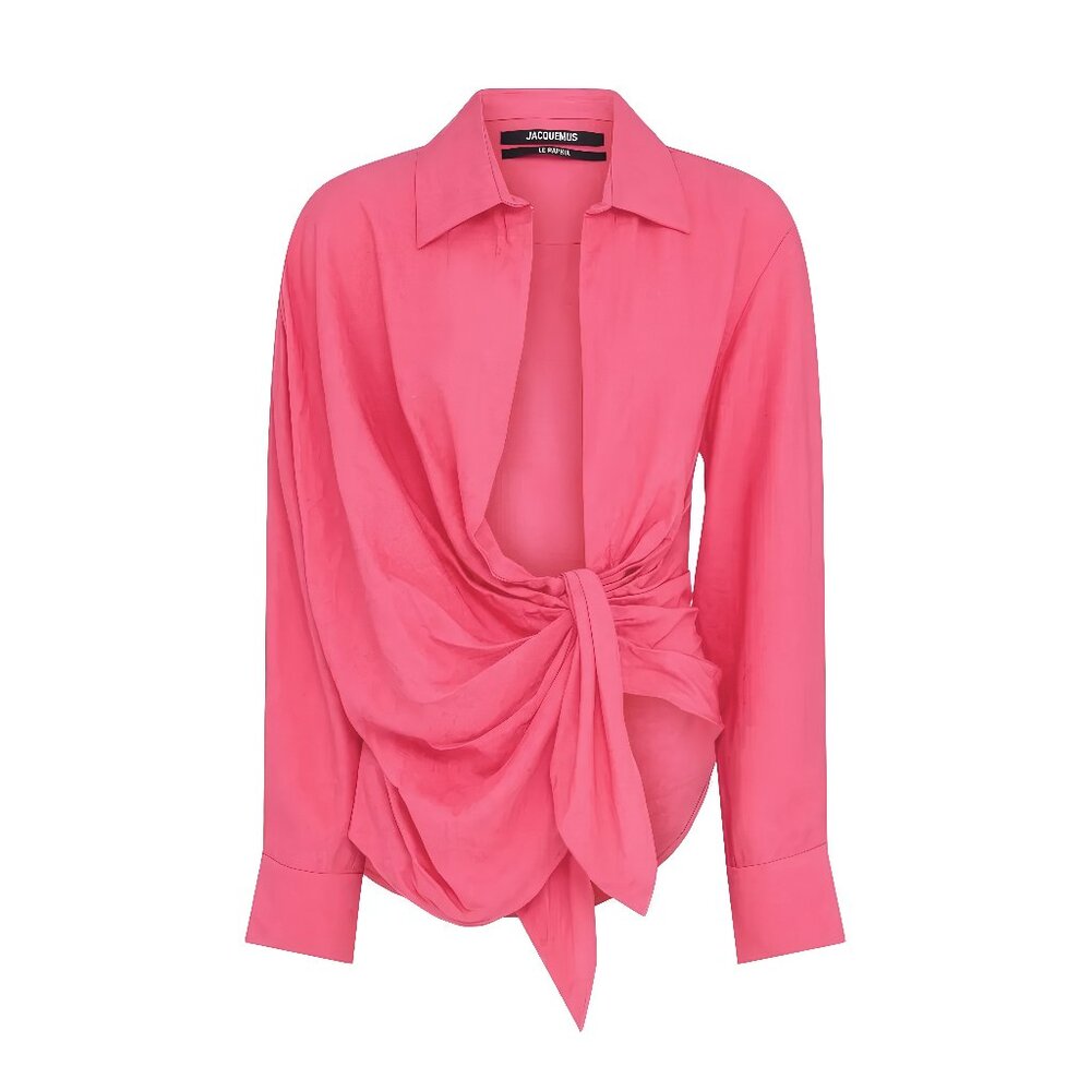 NWOT Jacquemus Bahia knot-detail shirt